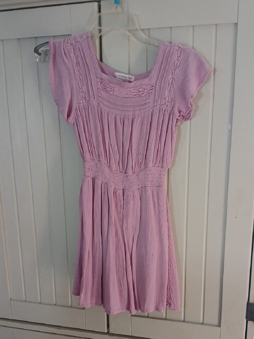 Love Squared Light Pink Cotton Casual Girls Dress